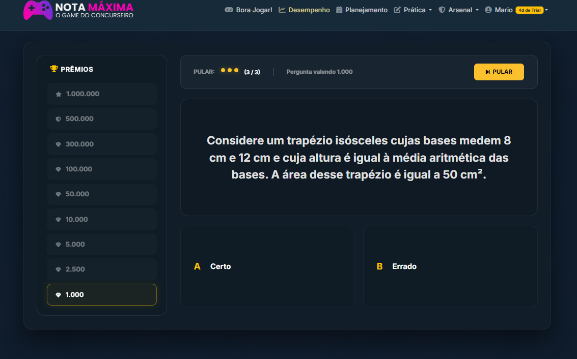 Bateria de Questões e Games – Nota Máxima