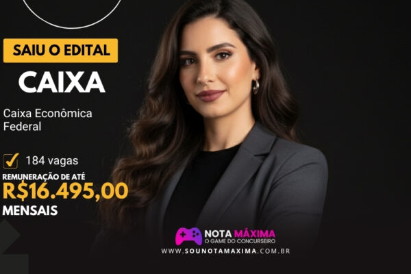 Concurso Caixa 2025: 184 vagas com salários até R$ 16 mil