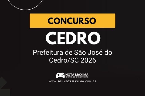 Concurso Prefeitura de São José do Cedro/SC 2026: 2 vagas para professores de História e Geografia